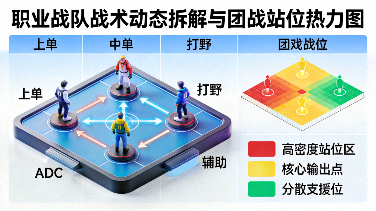 职业战队战术动态拆解沙盘与团战站位热力示意图